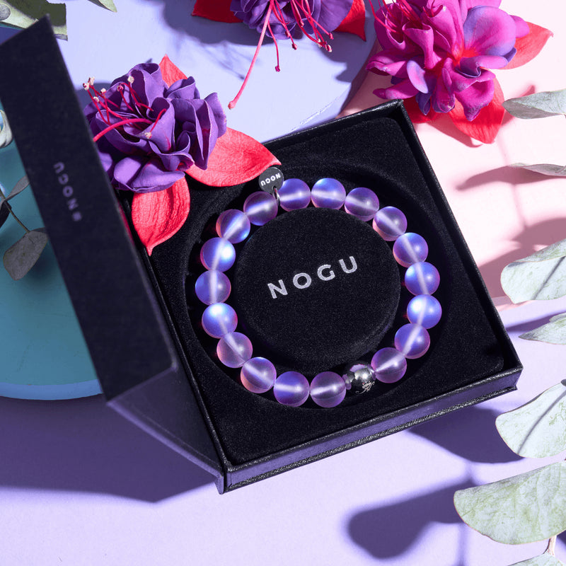 Violett | Silber | Meerjungfrau Glas Statement Armband