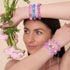 Violett | Silber | Meerjungfrau Glas Statement Armband