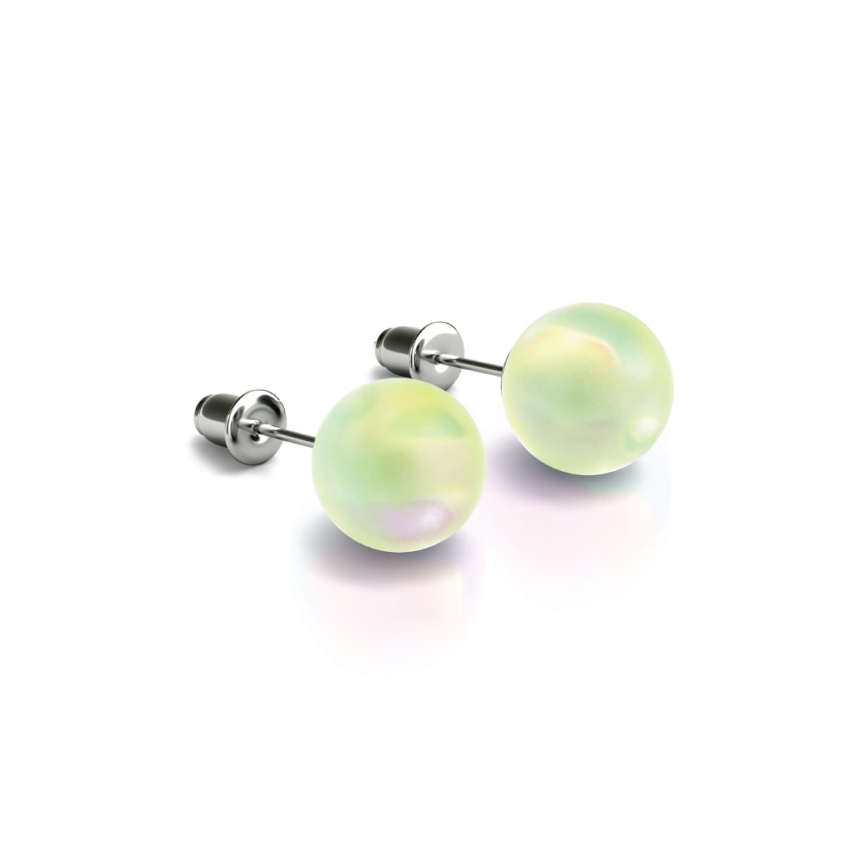 Kanarienvogel | 925 Sterling Silber | Meerjungfrau Glas Ohrstecker