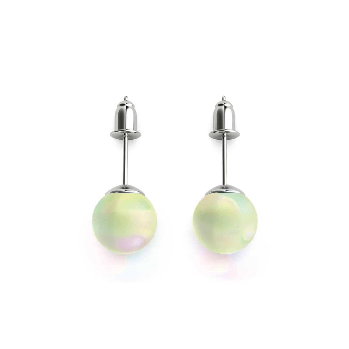 Kanarienvogel | 925 Sterling Silber | Meerjungfrau Glas Ohrstecker