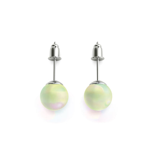 Kanarienvogel | 925 Sterling Silber | Meerjungfrau Glas Ohrstecker