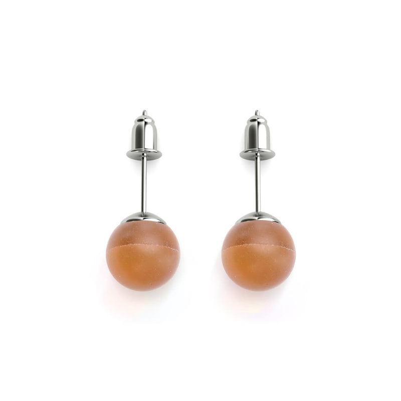 Schokolade | 925er Sterlingsilber | Meerjungfrau-Glas-Ohrstecker