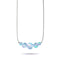 Aquamarin | 925er Sterlingsilber | Meerjungfrau-Halskette mit Unendlichkeitsverschluss