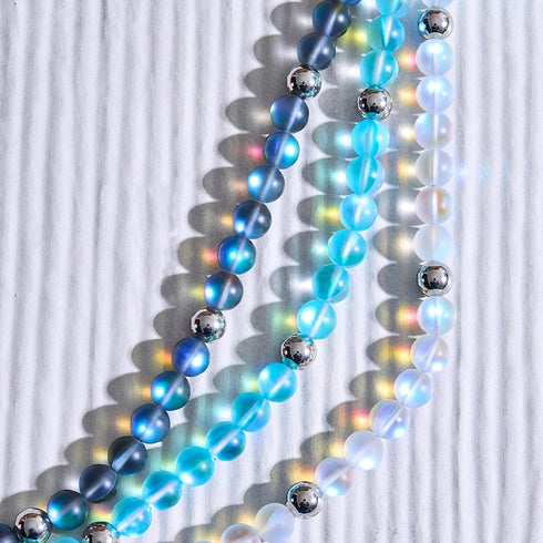 Aquamarin | Silber | Meerjungfrau Glas Statement Halskette