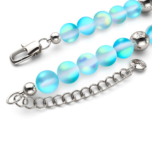 Aquamarin | Silber | Meerjungfrau Glas Statement Halskette