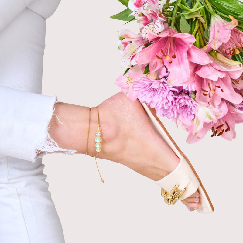 Kanarienvogel | Gold Vermeil | Meerjungfrau Glas Unendlichkeitsverschluss Halskette