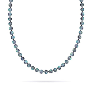 Grau | Silber | Meerjungfrau Glaskette mit Knoten