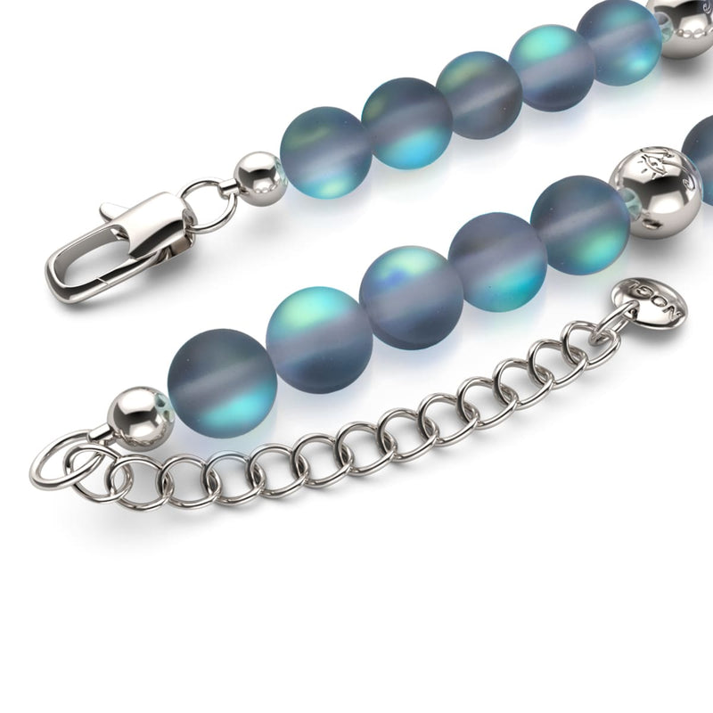 Grau | Silber | Meerjungfrau Glas Statement Halskette