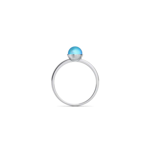Aquamarin | 925er Sterlingsilber | Meerjungfrau-Glasring