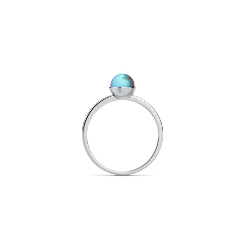 Grau | 925 Sterling Silber | Meerjungfrau Glasring