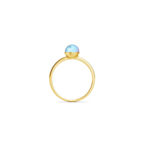 Regenbogenweiß | Gold Vermeil | Meerjungfrau-Glasring