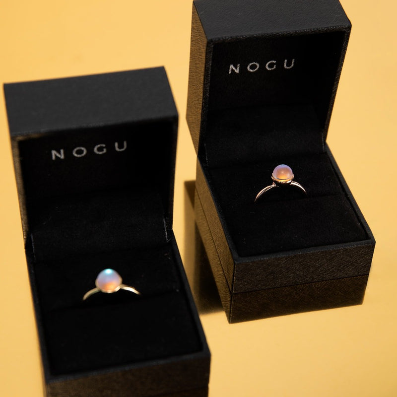 Regenbogenweiß | Roségold Vermeil | Meerjungfrau-Glasring