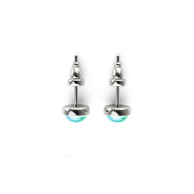 Chromata | 6 mm Stimmungsstein-Cabuchon-Ohrringe