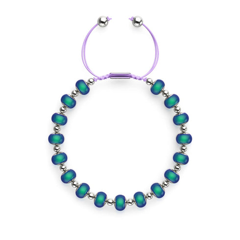 Chromata | Silber x Flieder | Stimmungsstein-Charm-Armband