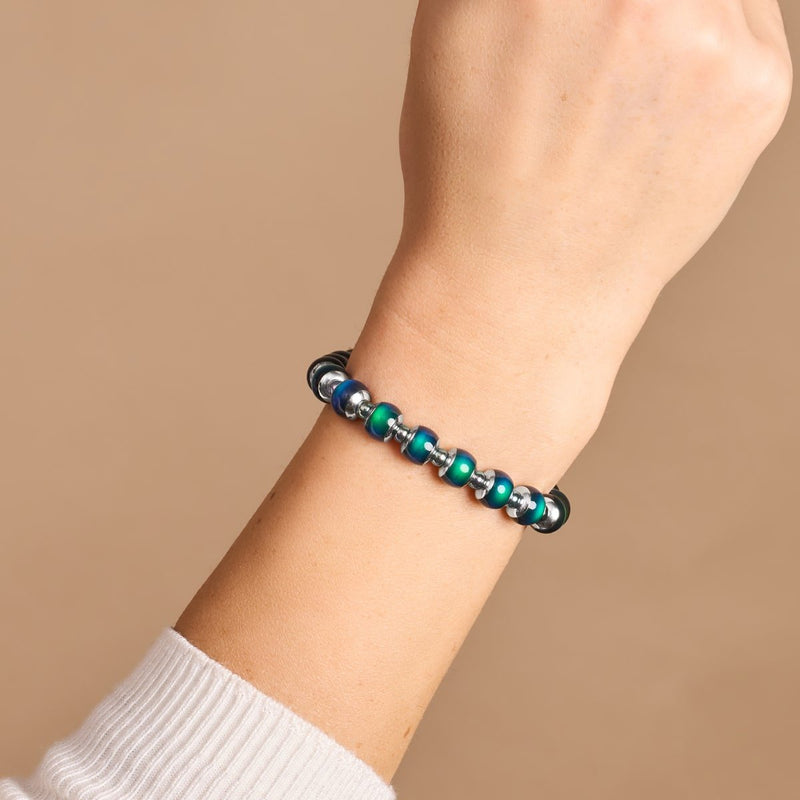 Chromata | Silber x Flieder | Stimmungsstein-Charm-Armband