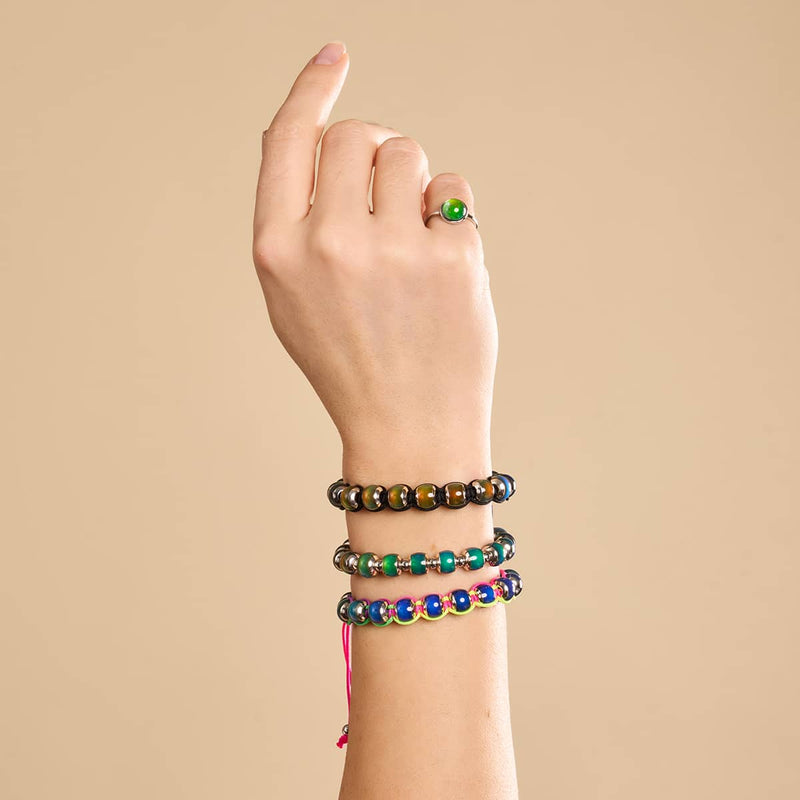 Chromata | Silber x Flieder | Stimmungsstein-Charm-Armband