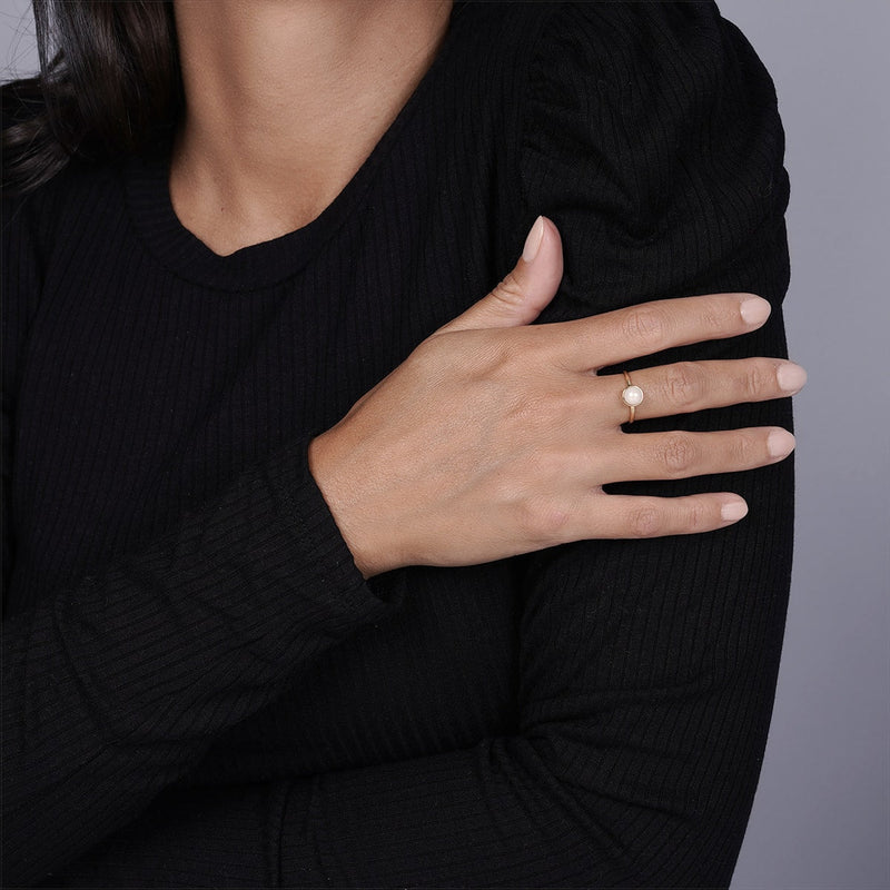 Gold Vermeil | Ring mit Naturperlen