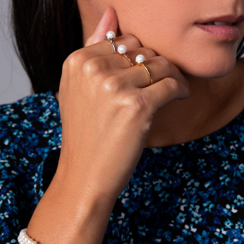 Gold Vermeil | Ring mit Naturperlen