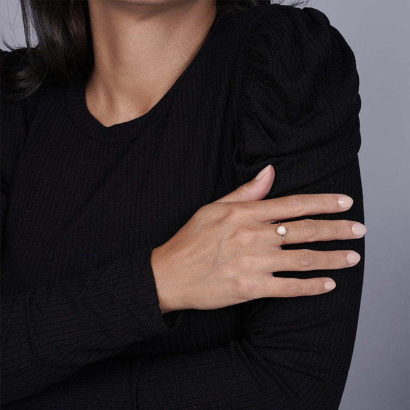 Roségold Vermeil | Ring mit Naturperlen