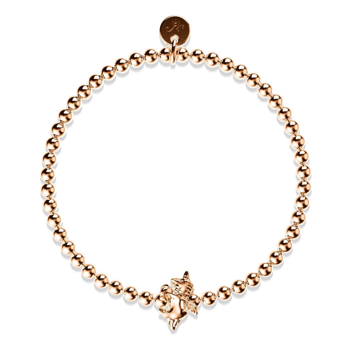 Pegasus | 18 Karat Roségold | Armband mit geflügeltem Einhorn-Charm