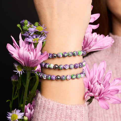 Picasso Porzellan Makramee Armband | Traube