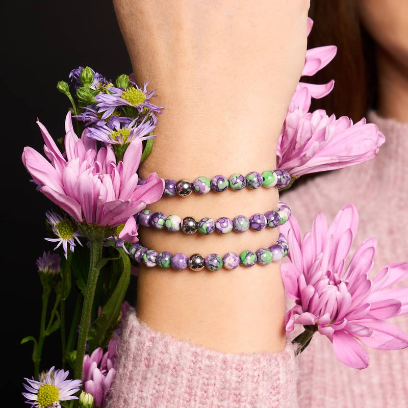 Picasso Porzellan Makramee Armband | Traube