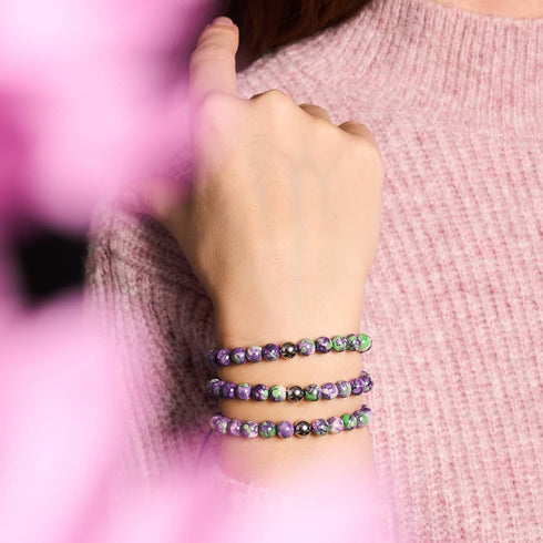 Picasso Porzellan Makramee Armband | Traube