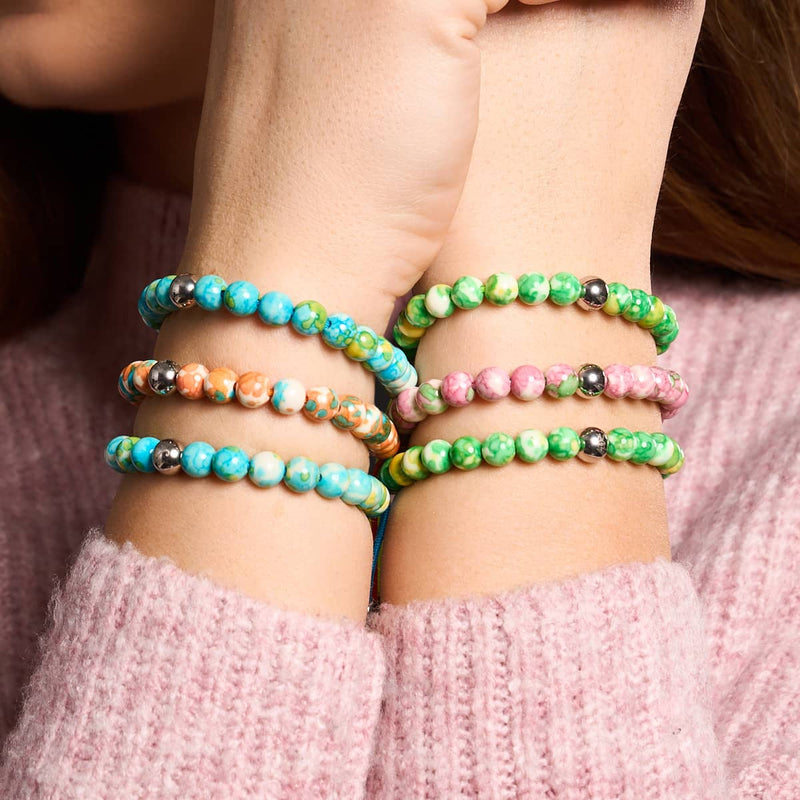 Picasso Porzellan Makramee Armband | Zitronenhimmel