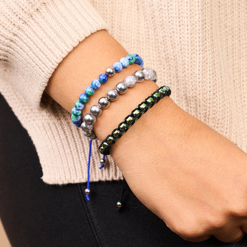 Picasso Porzellan Makramee Armband | Oceanica