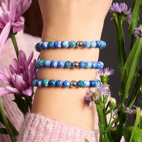 Picasso Porzellan Makramee Armband | Oceanica