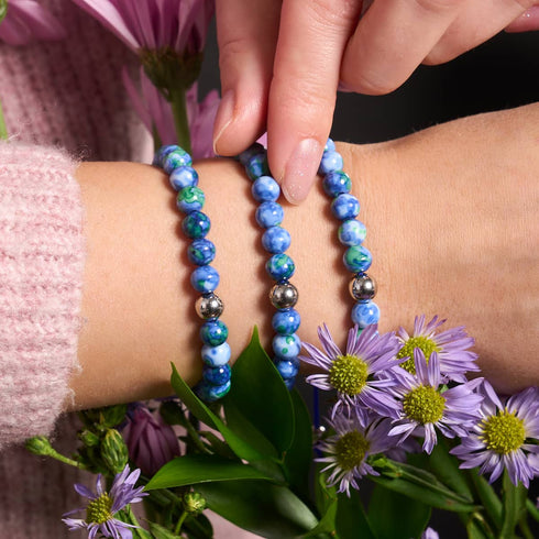 Picasso Porzellan Makramee Armband | Oceanica