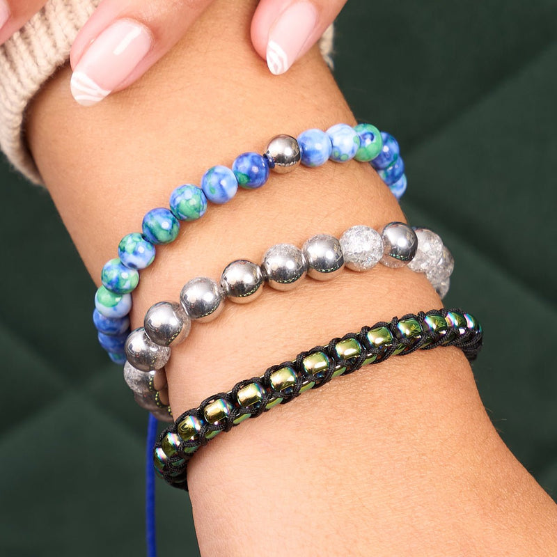 Picasso Porzellan Makramee Armband | Oceanica