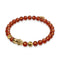 Mini Pixiu Feng Shui Armband | FEUER Element | Roter Achat x 18 Karat Gold