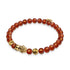 Mini Pixiu Feng Shui Armband | FEUER Element | Roter Achat x 18 Karat Gold