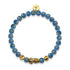 Mini Pixiu Feng Shui Armband | Wasserelement | Blauer Achat x 18 Karat Gold