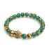 Pixiu Feng Shui Armband | Element ERDE | Grüner Achat x 18 Karat Gold
