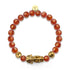 Pixiu Feng Shui Armband | FEUER Element | Roter Achat x 18 Karat Gold