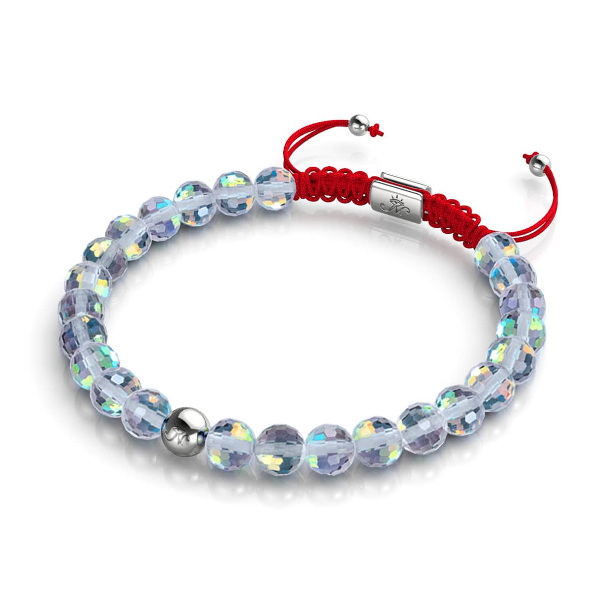 Elektrokohle Prisma x Rotes Schnurarmband