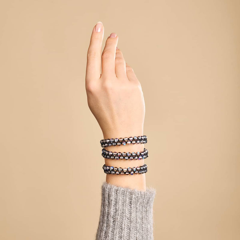 Elektrische Kohle | Silber | Prisma Vitality Armband