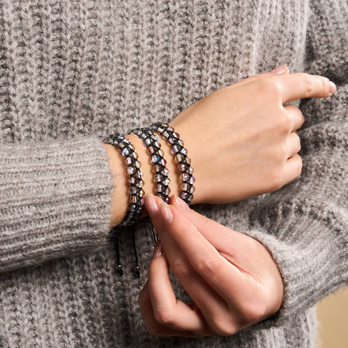 Elektrische Kohle | Silber | Prisma Vitality Armband