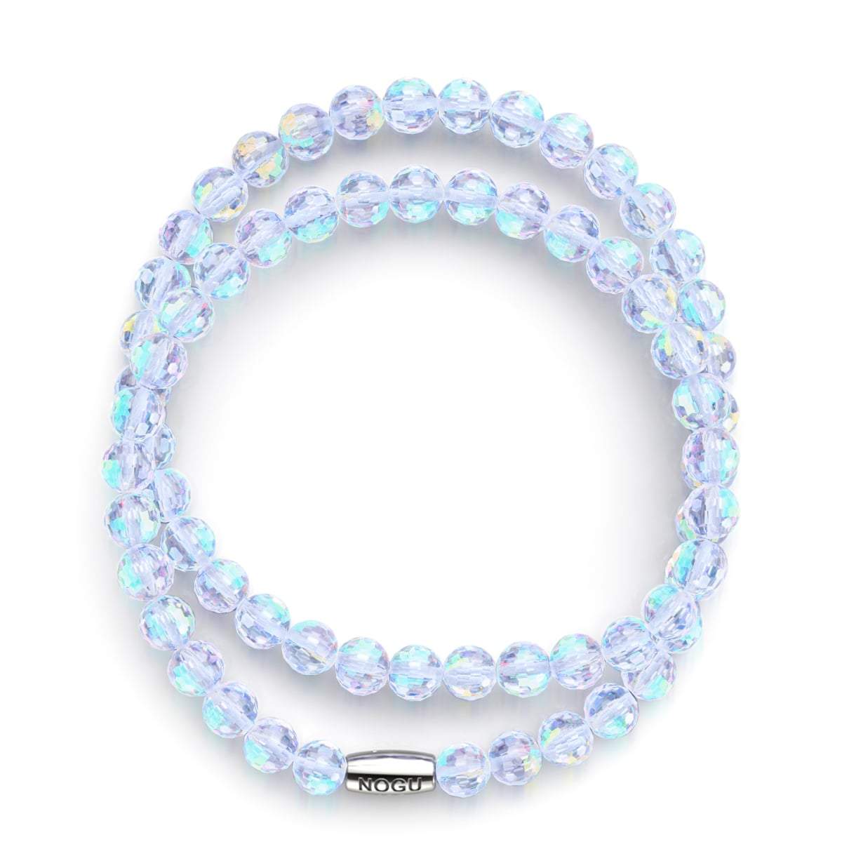 Regenbogenweiß | 925er Sterlingsilber | Prisma-Wrap