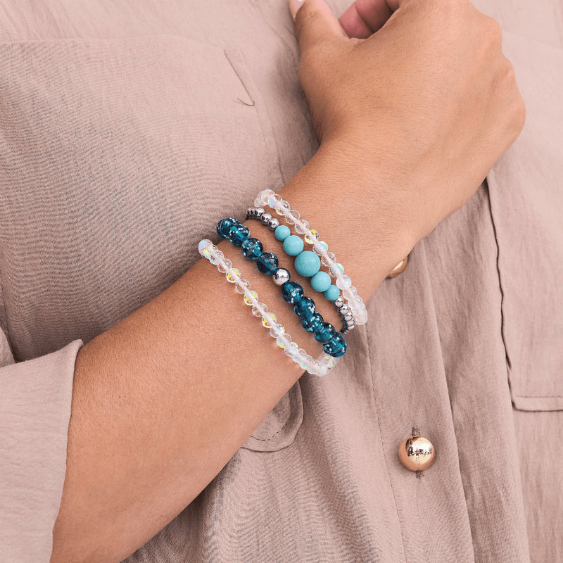 Regenbogenweiß | 925er Sterlingsilber | Prisma-Wrap