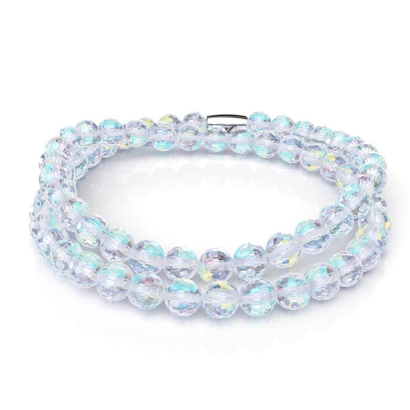 Regenbogenweiß | 925er Sterlingsilber | Prisma-Wrap