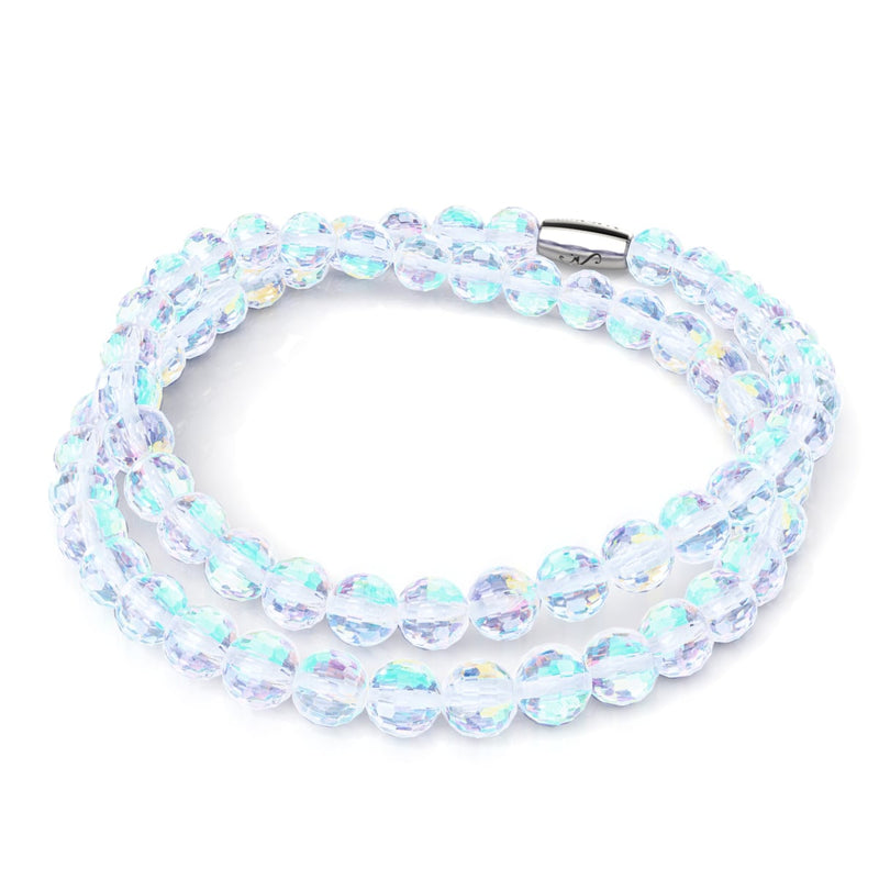 Regenbogenweiß | 925er Sterlingsilber | Prisma-Wrap