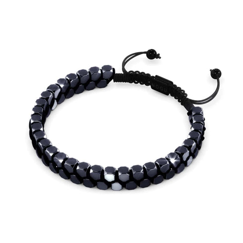 Heiliges Geom | Hämatit | Rotguss | Oktaeder-Armband