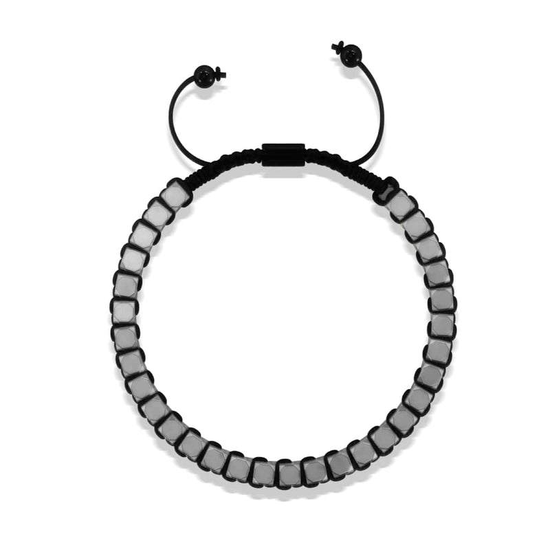 Heiliges Geom | Mattes Hämatit | Rotguss | Oktaeder-Armband