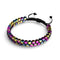 Heiliges Geom | Regenbogen-Hämatit | Rotguss | Oktaeder-Armband