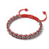 Silber und rote Emaille | Kismet Links | Makramee Weihnachtsmann Armband