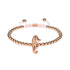 Riff | 18 Karat Roségold | Seepferdchen Makramee Charmballa Armband
