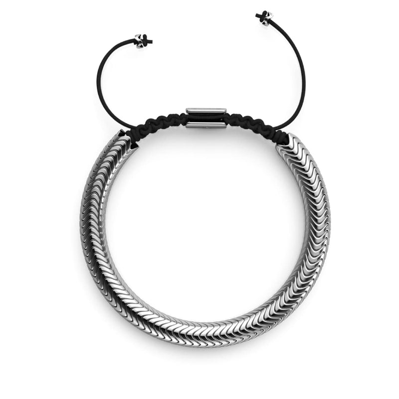 Serpentin | Chromhämatit x Silber | Doppelwellenarmband